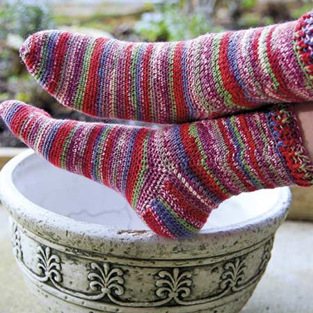 Berry Nice cuff-down Socks