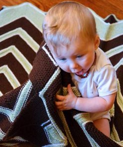 Chocolate Mint Retro Baby / Toddler Blanket