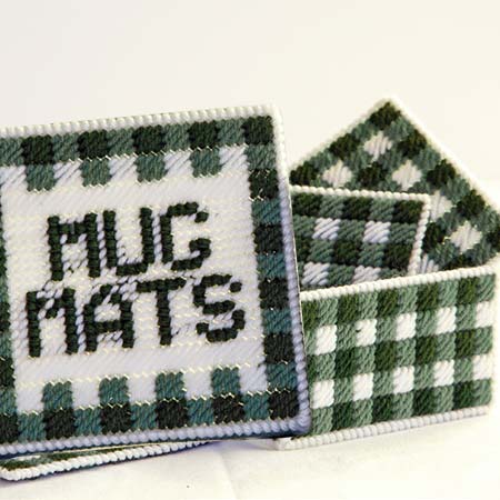 Gingham Mug Mat Set