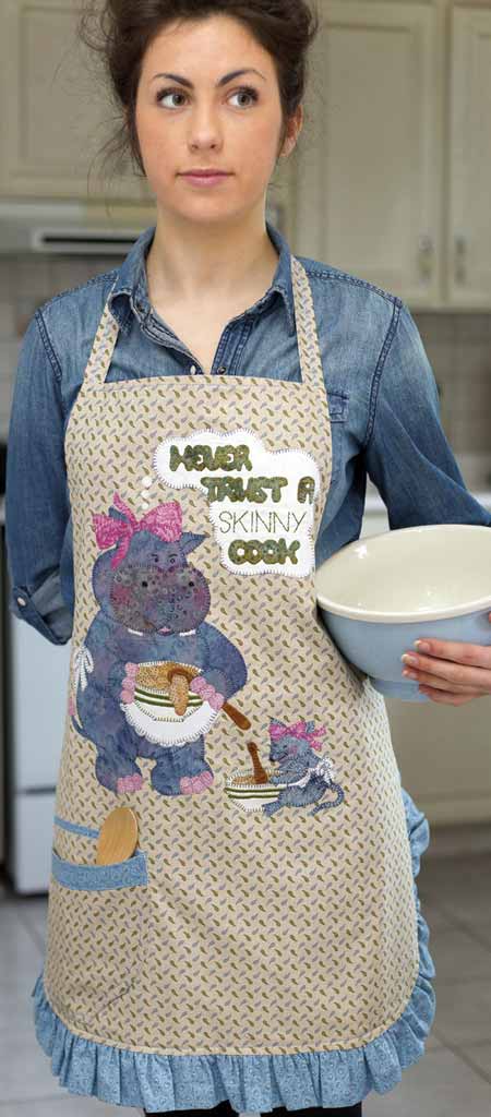 Never Trust a Skinny Cook Reversible Apron model