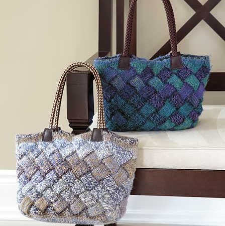Entrelac crochet online bag