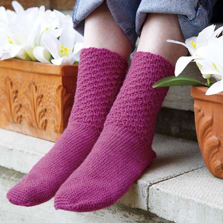 Pink Delight toe-up Socks