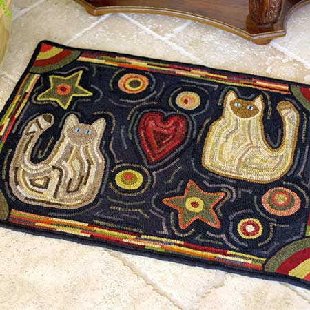 The Boys Primitive Hooked Rug