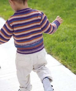 Child’s Play Slip Stitch Stripe Sweater - back view