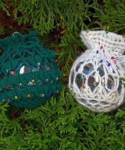 Crocodile Stitch & Lace Ornament Covers