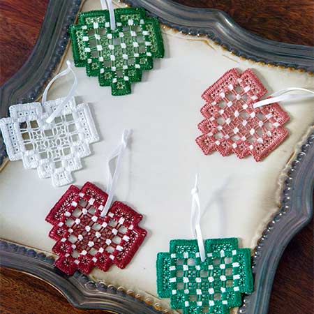 I Heart Hardanger Ornaments