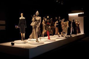 The Fashion World of Jean Paul Gaultier: From the Sidewalk to the Catwalk. Exhibition installation