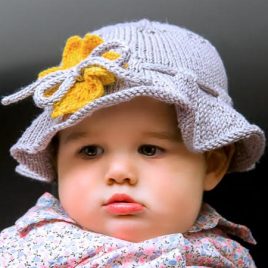Floppy Sunflower Baby Hat