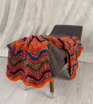 Wavy Treasures Throw Pattern - Knitting