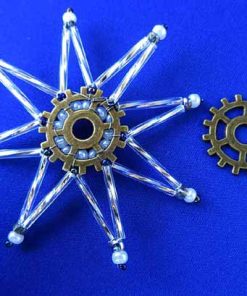 Beaded Snowflake Brooches 2