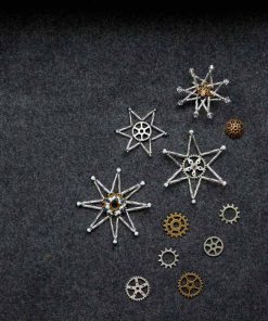 Beaded Snowflake Brooches