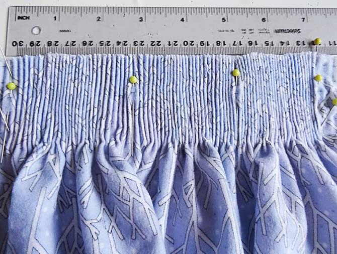 Fabric ratios for smocking and other applications