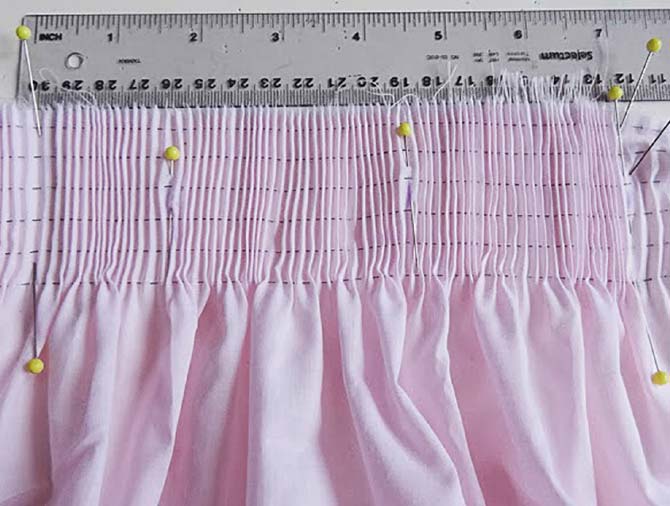Fabric ratios for smocking and other applications 2