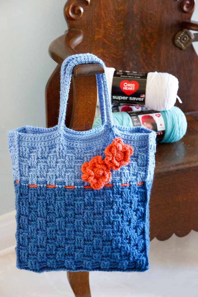 Tak-a-Long Blue Tote