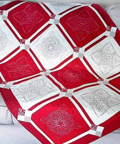 Red and White Celebration Lap Quilt