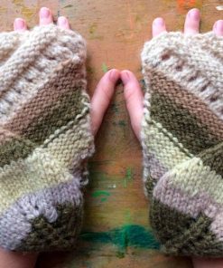 Falling Leaves Fingerless Mittens