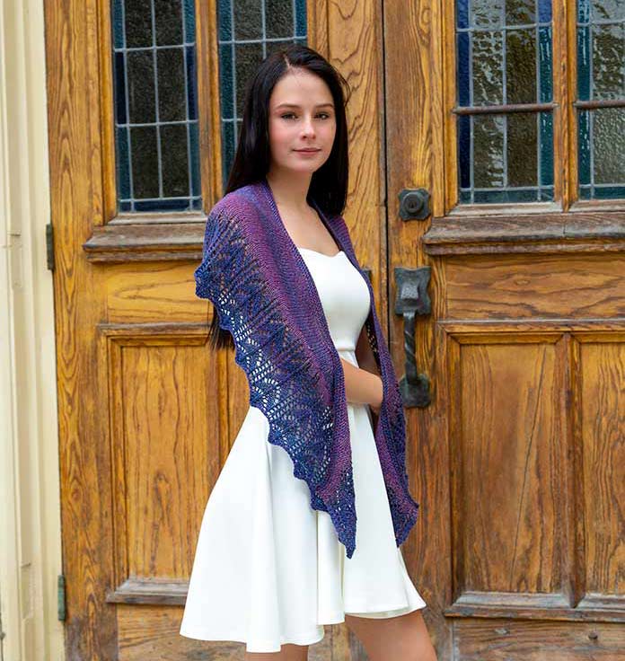 Notre Dame Crescent Shawl