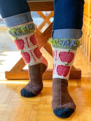 Gingham Apples Socks