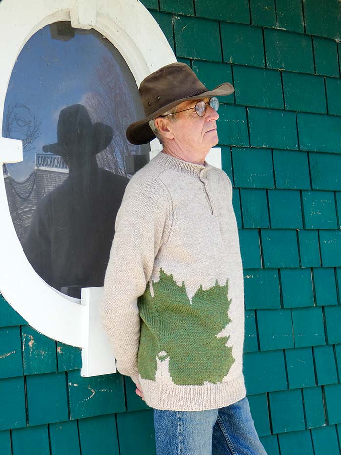 Tilted Maple Leaf Henley | Young at Heart