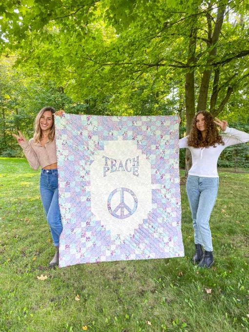 Teach Peace Flower Power Quilt