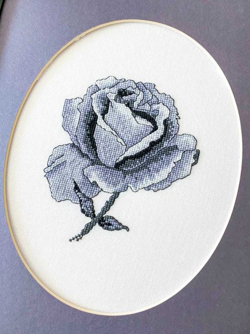 Cross Stitch Black Rose - Image 2