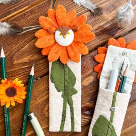 Owl-Flower Pencil Case