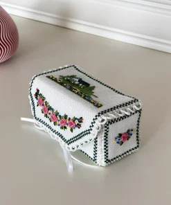 Embroidered Landscape Trinket Box