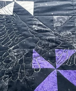 Alternative view of Gothic Raven Quilt