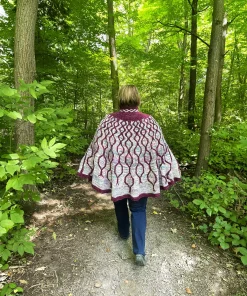 Twists of Fate Colourwork Knit Cape