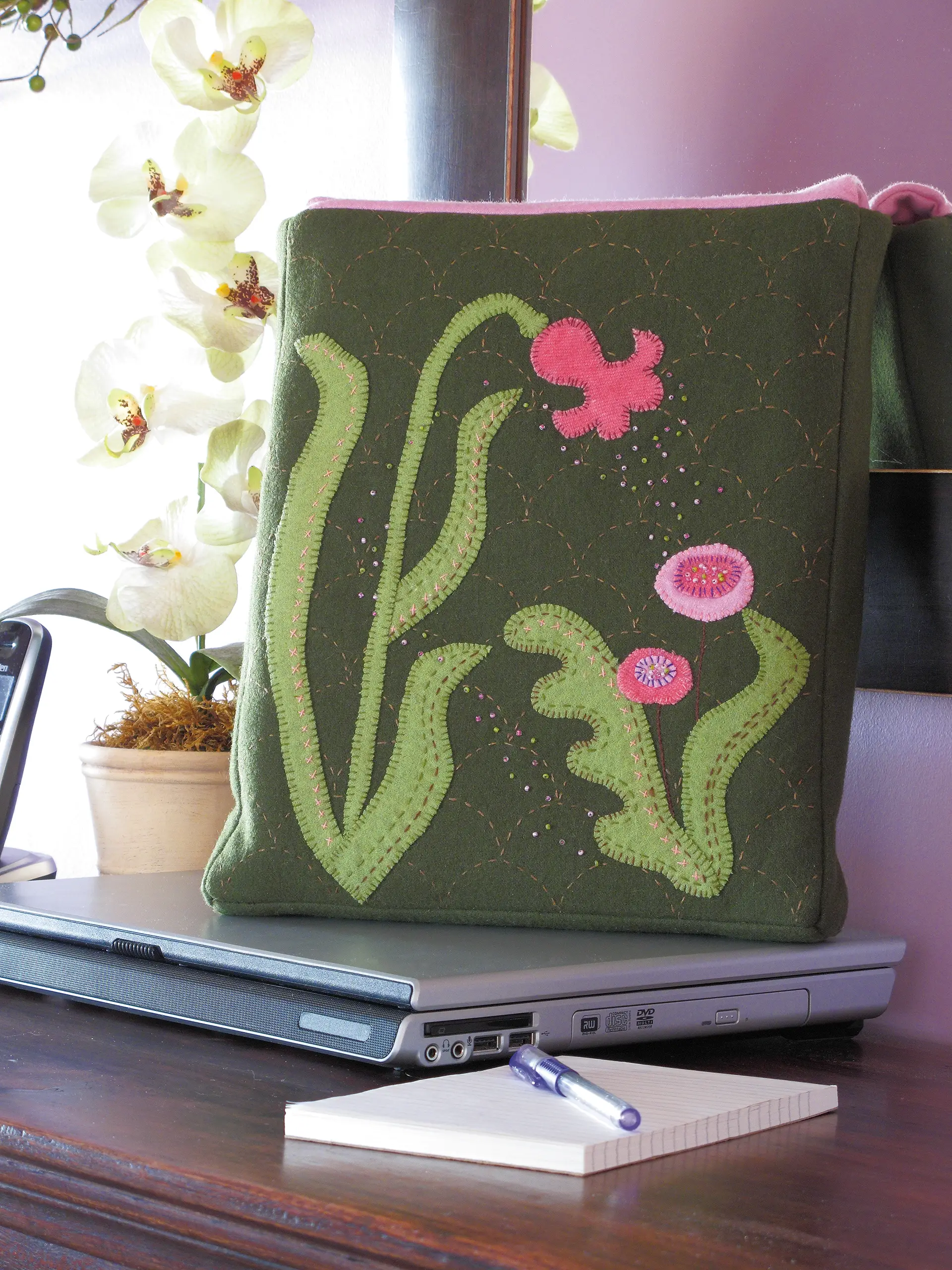 Shashiko Padded Laptop Envelope