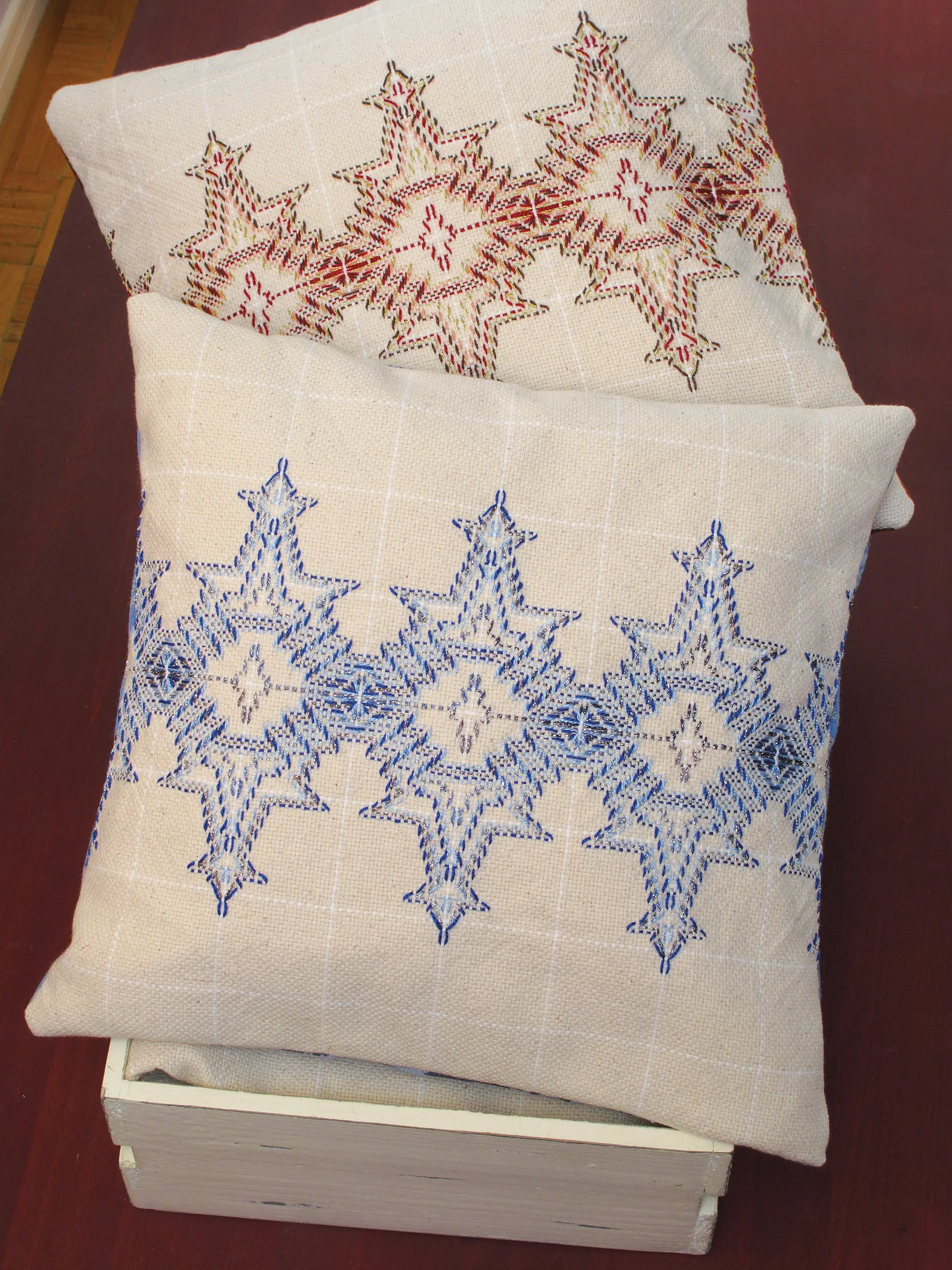 Flickering Flakes Pillow